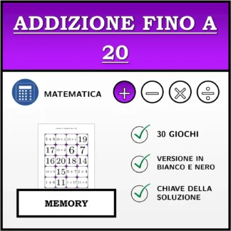 Memory: Addizione fino a 20