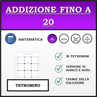 Tetramino: Addizione fino a 20