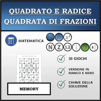 Memory: Quadrato e radice quadrata di frazioni