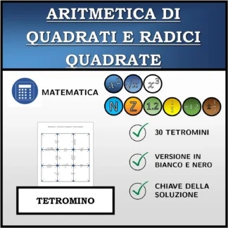 Tetramino: Aritmetica di quadrati e radici quadrate