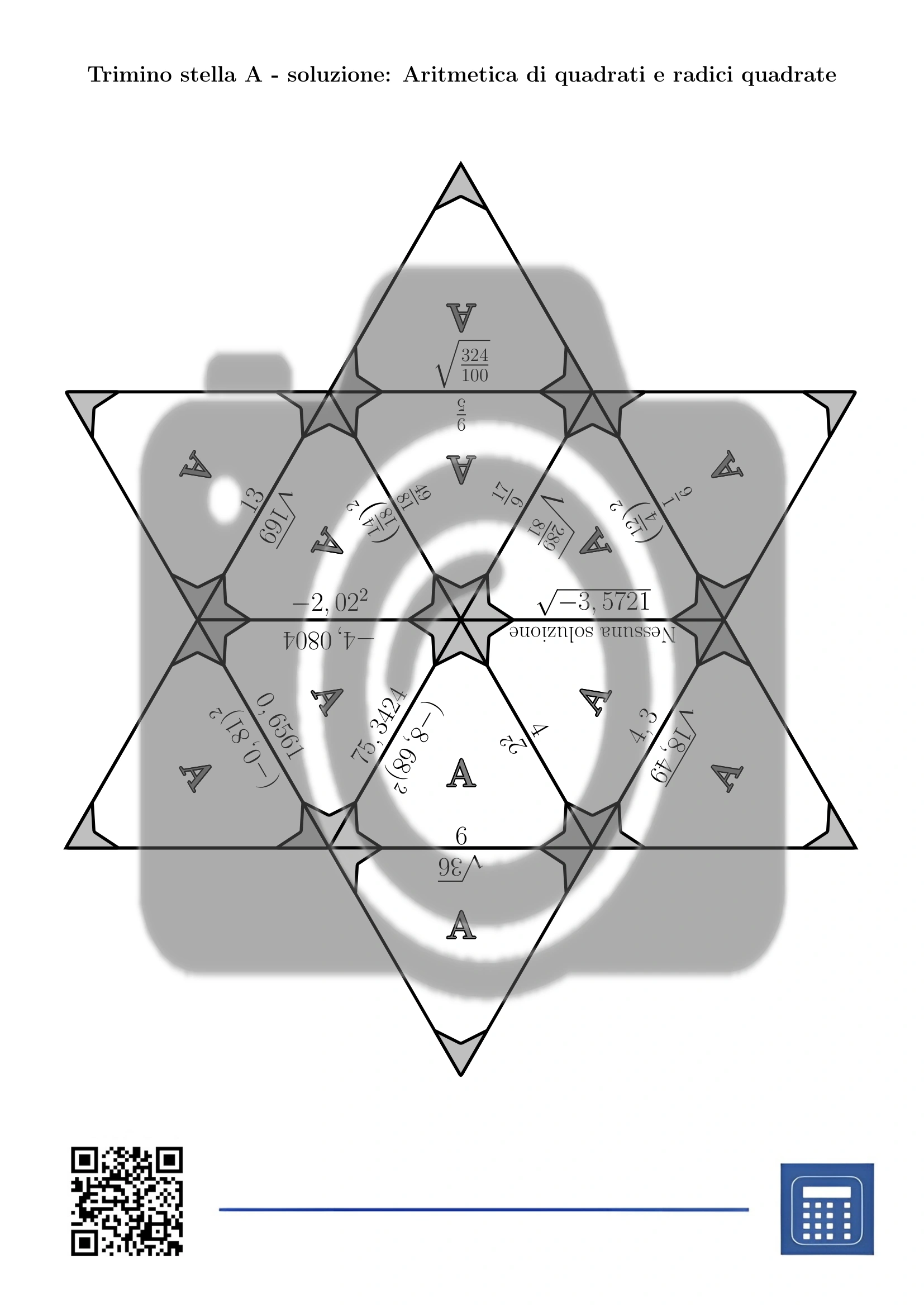 Trimino: Aritmetica di quadrati e radici quadrate - immagine 7
