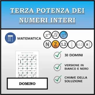 Domino: Terza potenza dei numeri interi