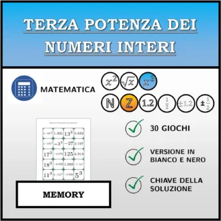 Memory: Terza potenza dei numeri interi