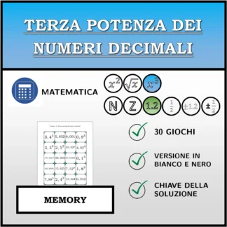 Memory: Terza potenza dei numeri decimali