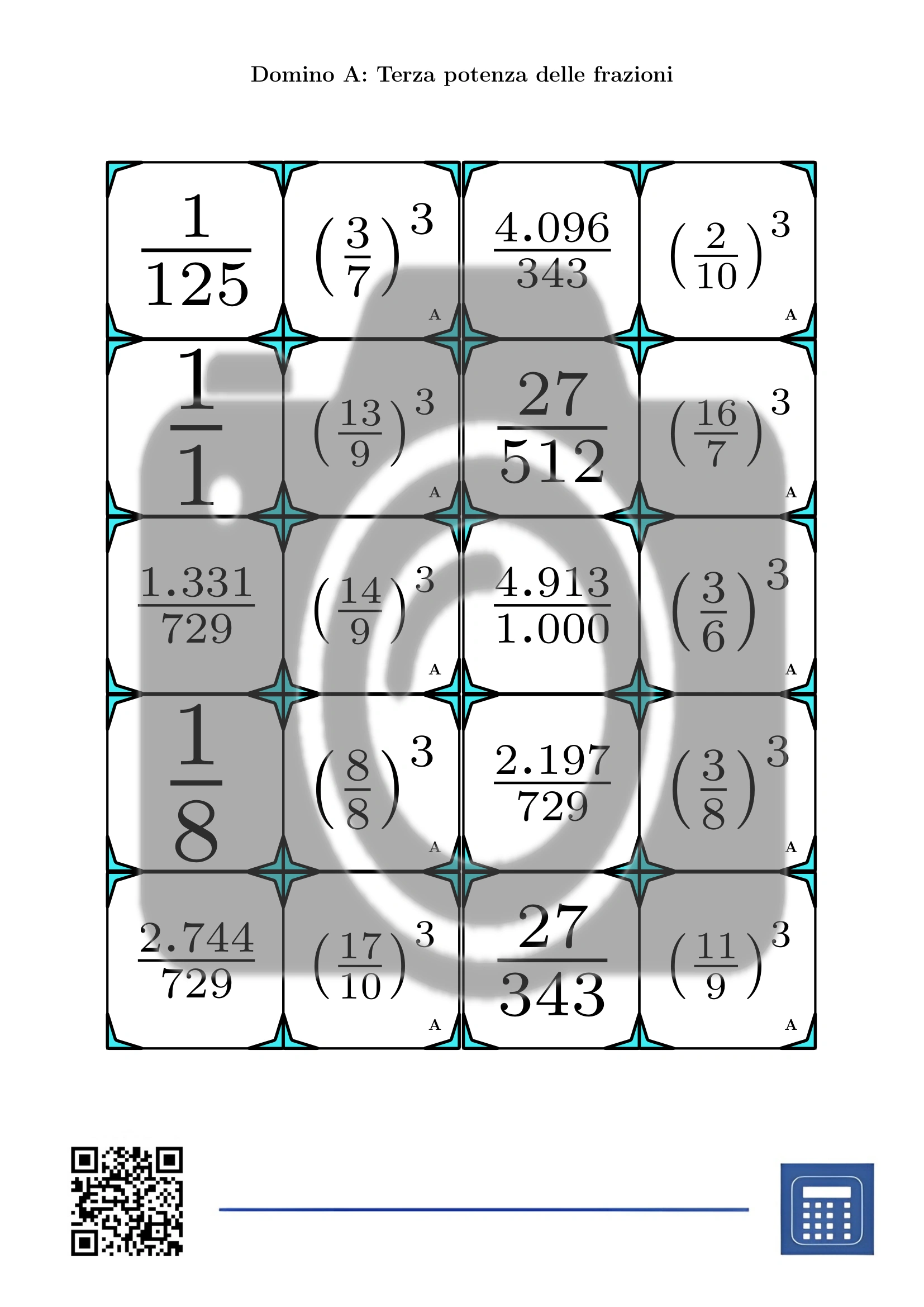 Domino: Terza potenza delle frazioni - immagine 2