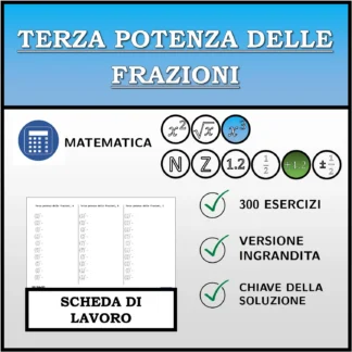 Scheda di lavoro: Terza potenza delle frazioni