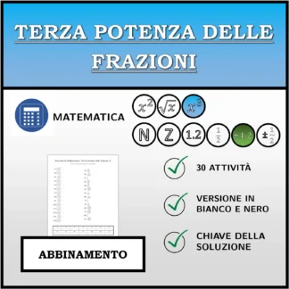 Esercizio di abbinamento: Terza potenza delle frazioni