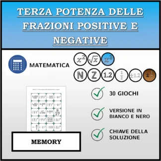 Memory: Terza potenza delle frazioni positive e negative
