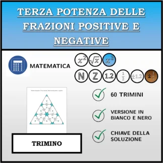 Trimino: Terza potenza delle frazioni positive e negative