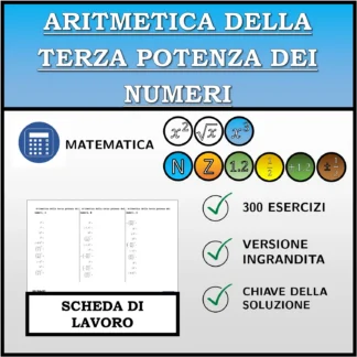 Scheda di lavoro: Aritmetica della terza potenza dei numeri