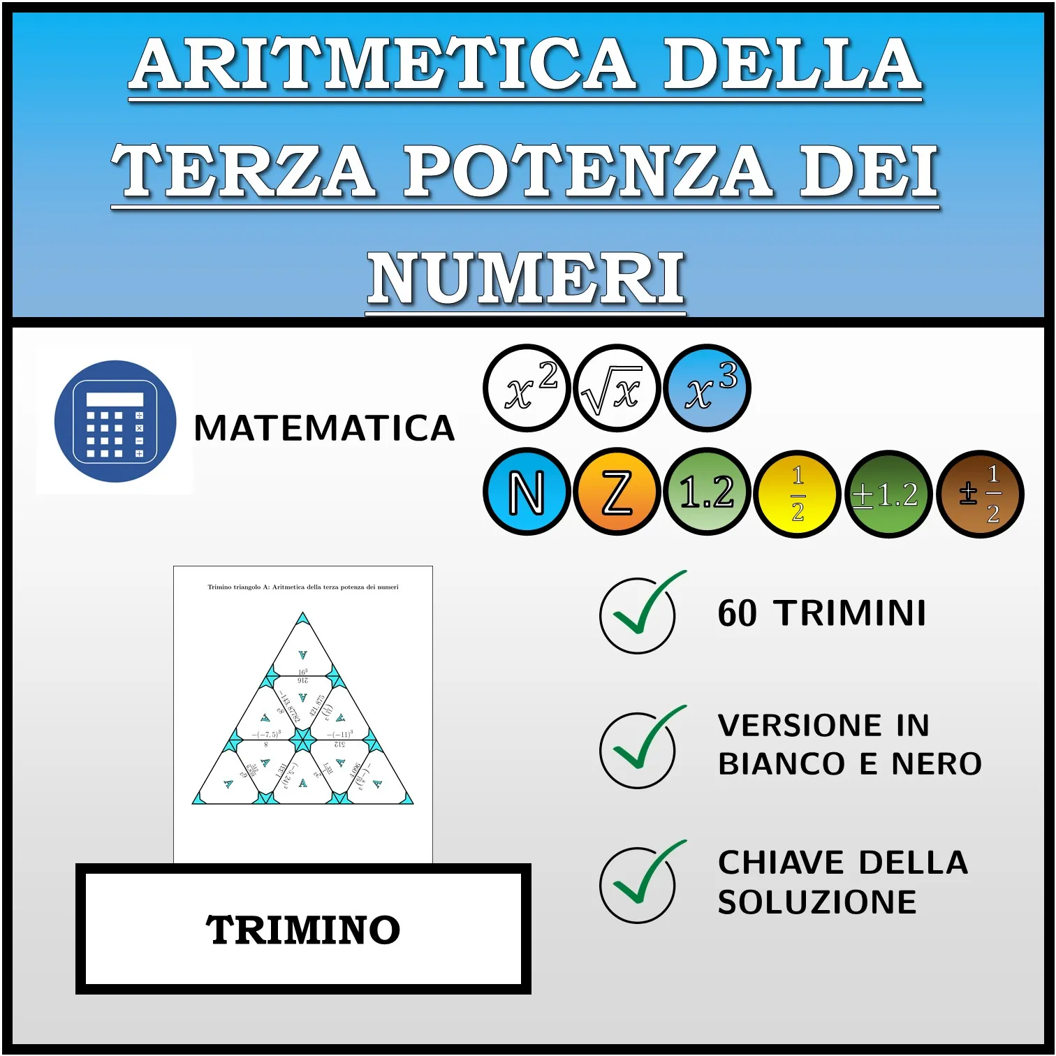 Trimino: Aritmetica della terza potenza dei numeri