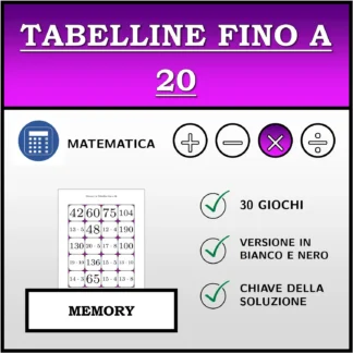 Memory: Tabelline fino a 20