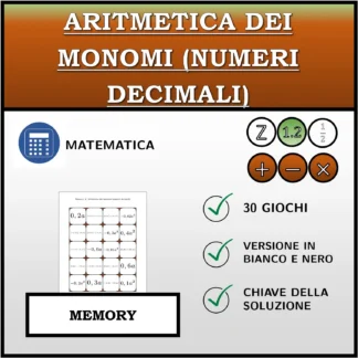 Memory: Aritmetica dei monomi (numeri decimali)