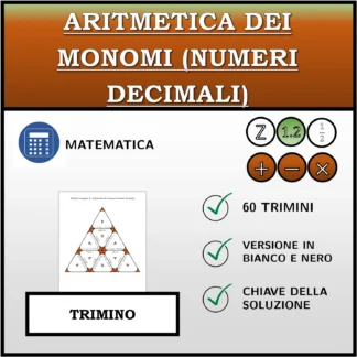 Trimino: Aritmetica dei monomi (numeri decimali)