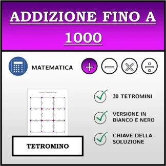 Tetramino: Addizione fino a 1000