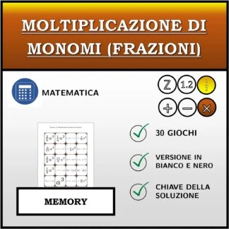 Memory: Moltiplicazione di monomi (frazioni)