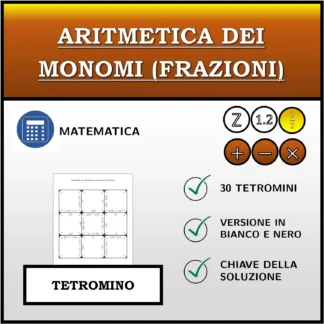 Tetramino: Aritmetica dei monomi (frazioni)