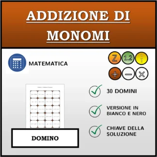 Domino: Addizione di monomi