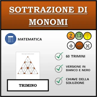 Trimino: Sottrazione di monomi
