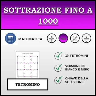 Tetramino: Sottrazione fino a 1000