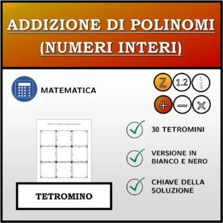 Tetramino: Addizione di polinomi (numeri interi)