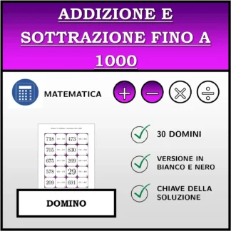 Domino: Addizione e sottrazione fino a 1000