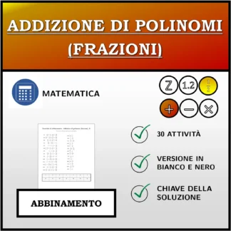 Esercizio di abbinamento: Addizione di polinomi (frazioni)