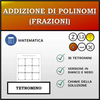 Tetramino: Addizione di polinomi (frazioni)