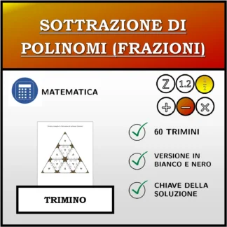 Trimino: Sottrazione di polinomi (frazioni)