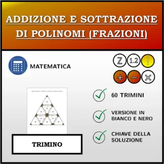 Trimino: Addizione e sottrazione di polinomi (frazioni)
