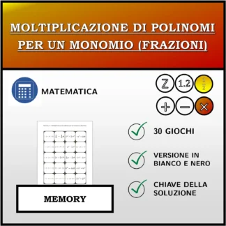 Memory: Moltiplicazione di polinomi per un monomio (frazioni)
