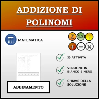 Esercizio di abbinamento: Addizione di polinomi