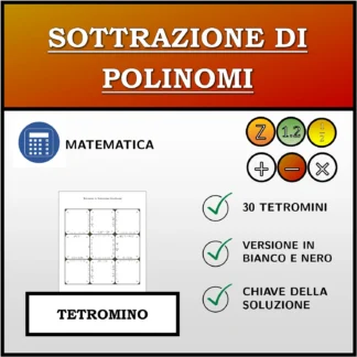Tetramino: Sottrazione di polinomi