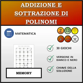 Memory: Addizione e sottrazione di polinomi
