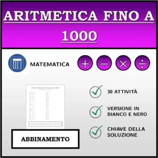 Esercizio di abbinamento: Aritmetica fino a 1000