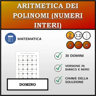 Domino: Aritmetica dei polinomi (numeri interi)