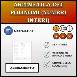 Esercizio di abbinamento: Aritmetica dei polinomi (numeri interi)