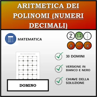 Domino: Aritmetica dei polinomi (numeri decimali)