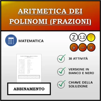 Esercizio di abbinamento: Aritmetica dei polinomi (frazioni)