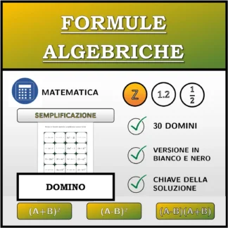 Domino: Formule algebriche, semplificazione (numeri interi)