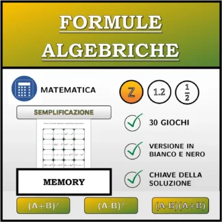 Memory: Formule algebriche, semplificazione (numeri interi)