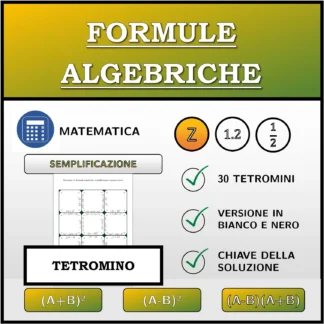 Tetramino: Formule algebriche, semplificazione (numeri interi)