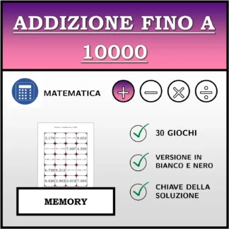 Memory: Addizione fino a 10000