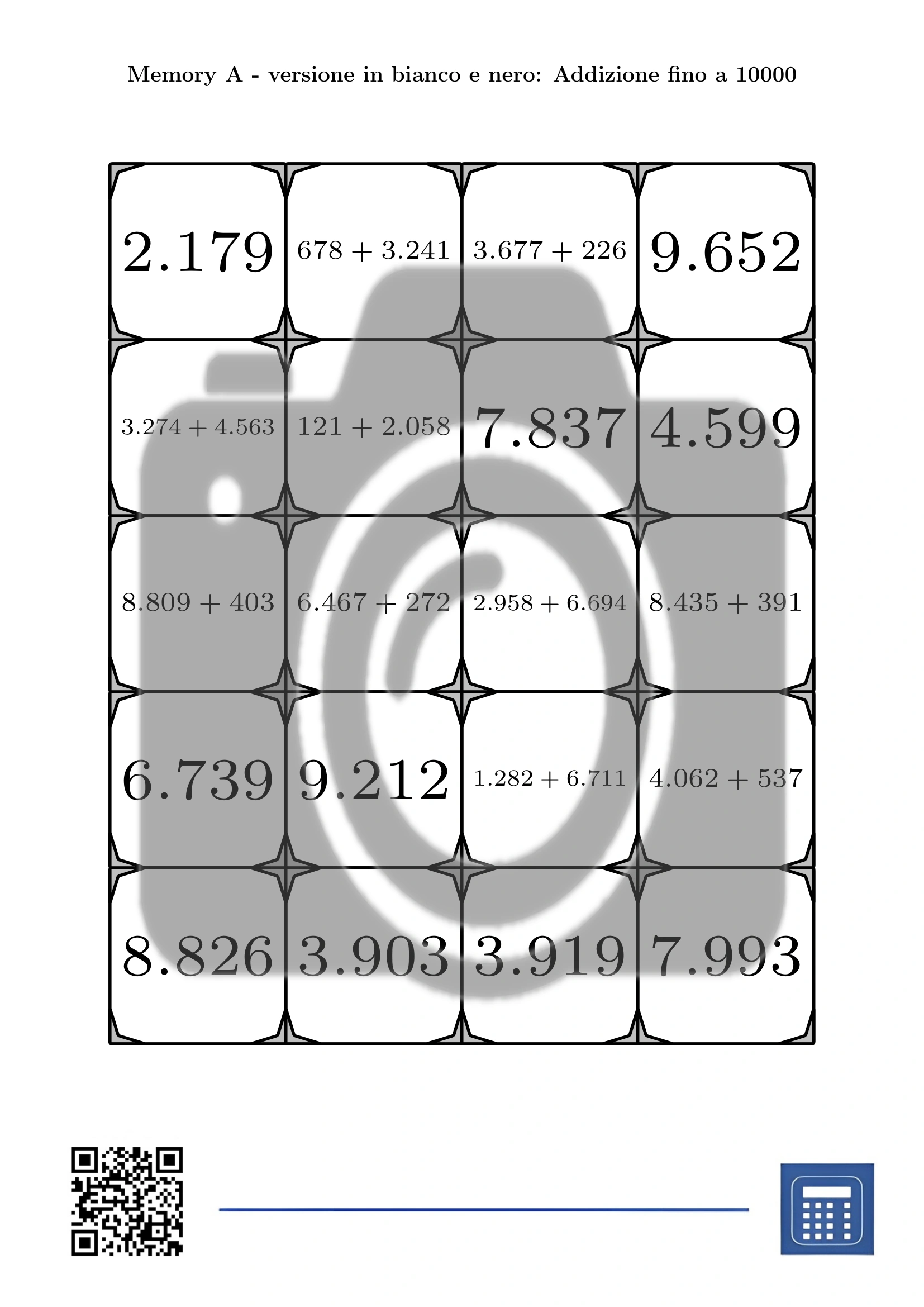 Memory: Addizione fino a 10000 - immagine 3
