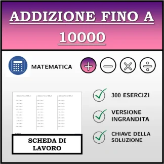 Scheda di lavoro: Addizione fino a 10000