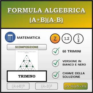Trimino: Formula algebrica (A+B)(A-B), scomposizione (numeri interi)