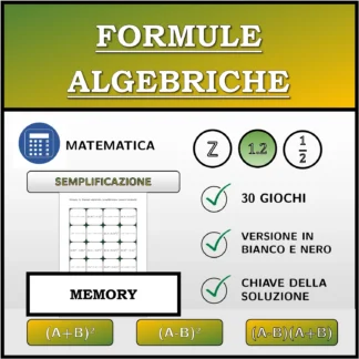 Memory: Formule algebriche, semplificazione (numeri decimali)