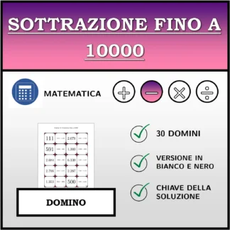 Domino: Sottrazione fino a 10000