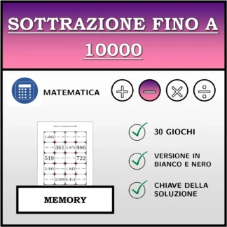 Memory: Sottrazione fino a 10000
