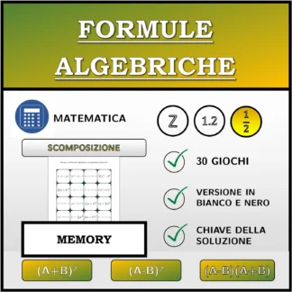Memory: Formule algebriche, scomposizione (frazioni)